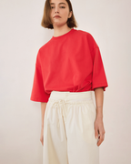 Boundary Double Layer Barrel Pant - Cream - Commonplace Essentials
