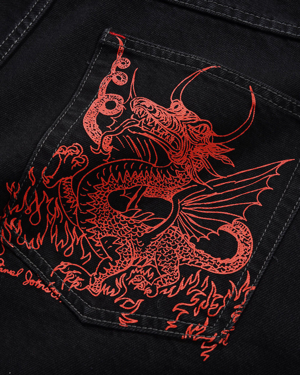 Dragon Denim Shorts - Washed Black - Butter Goods