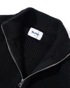 Dragon Knit Zip-Thru Sweater - Black / Red - Butter Goods