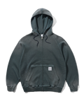 Faded Waffle Zip-Thru Hood - Washed Black - Butter Goods