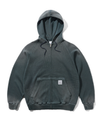 Faded Waffle Zip-Thru Hood - Washed Black - Butter Goods