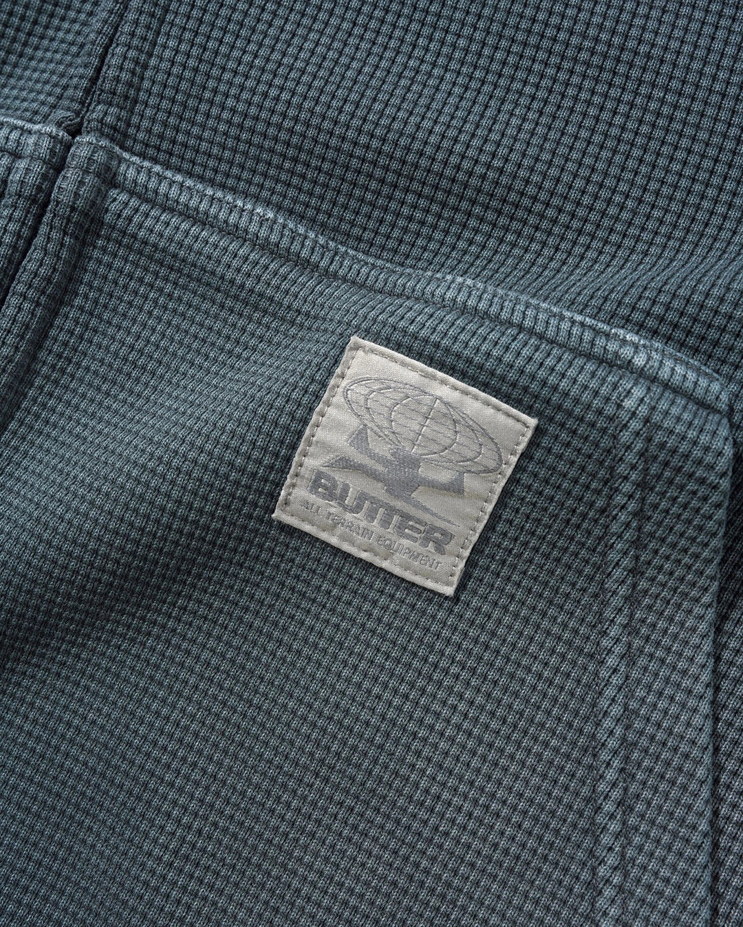 Faded Waffle Zip-Thru Hood - Washed Black - Butter Goods