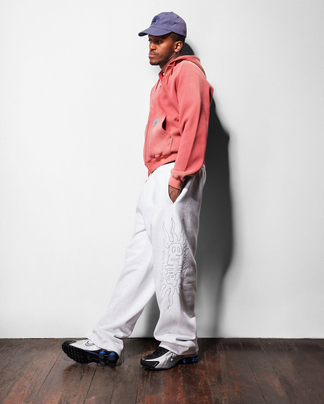 Faded Waffle Zip-Thru Hood - Washed Red - Butter Goods