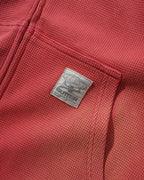 Faded Waffle Zip-Thru Hood - Washed Red - Butter Goods