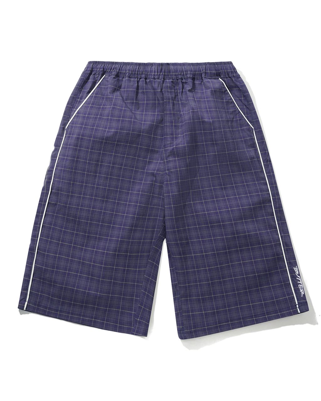 Main Shorts - Navy Plaid - Butter Goods
