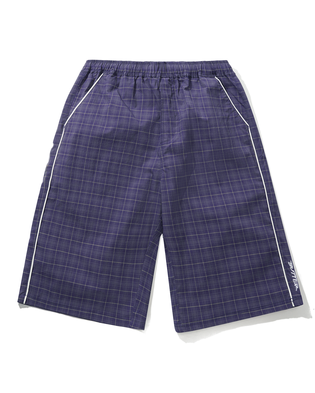 Main Shorts - Navy Plaid - Butter Goods
