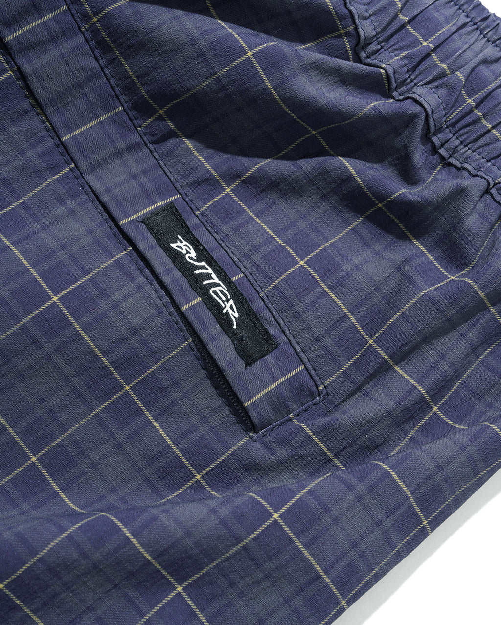 Main Shorts - Navy Plaid - Butter Goods