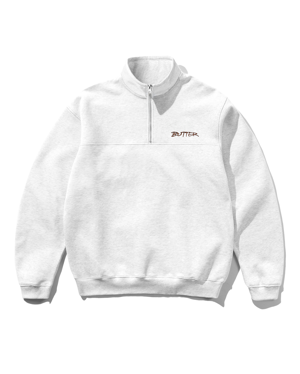 Panel 1/4 Zip Sweater - Ash - Butter Goods