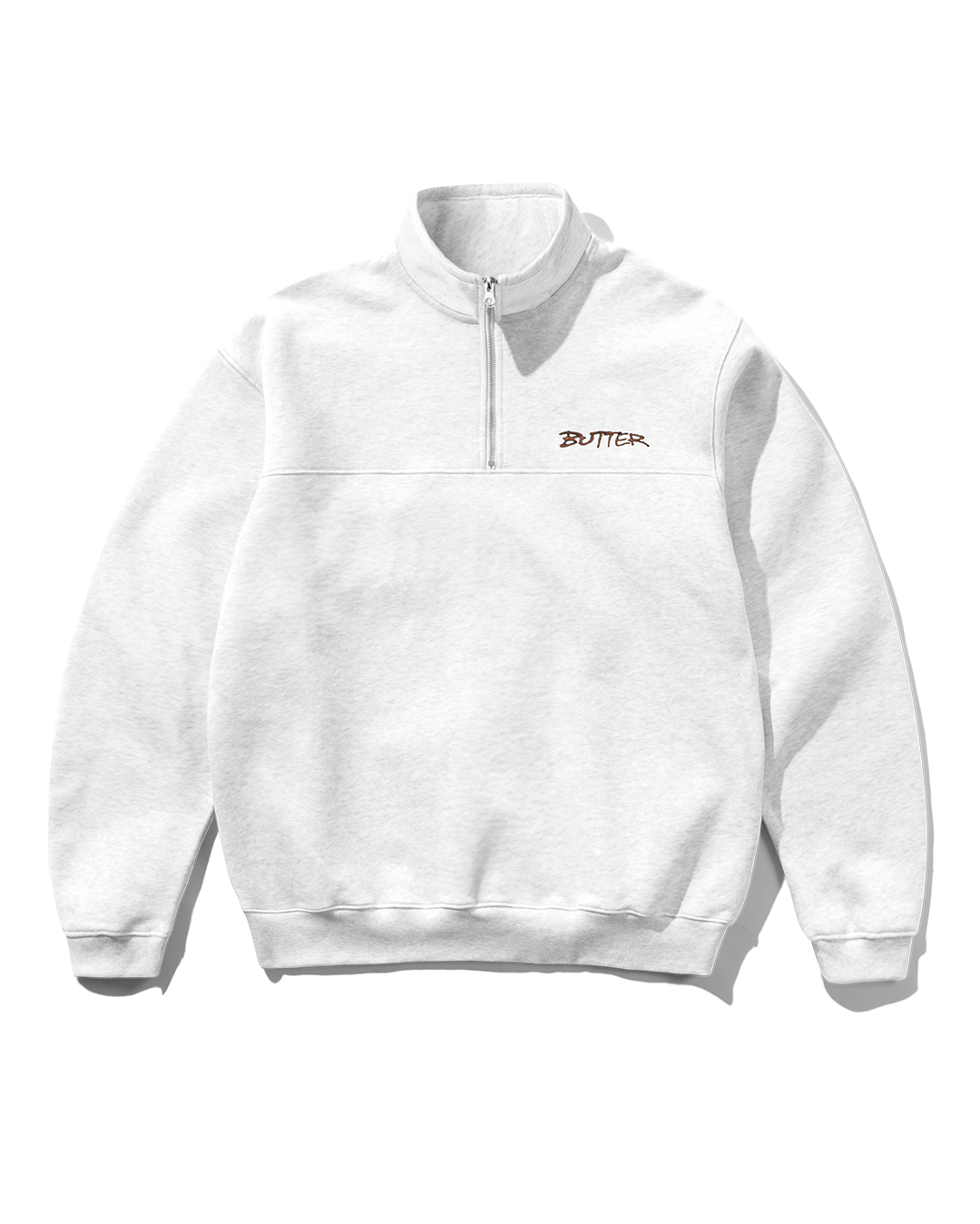 Panel 1/4 Zip Sweater - Ash - Butter Goods