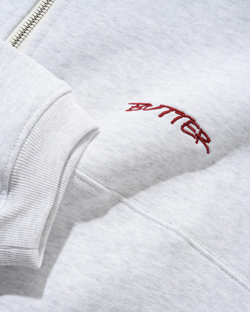 Panel 1/4 Zip Sweater - Ash - Butter Goods