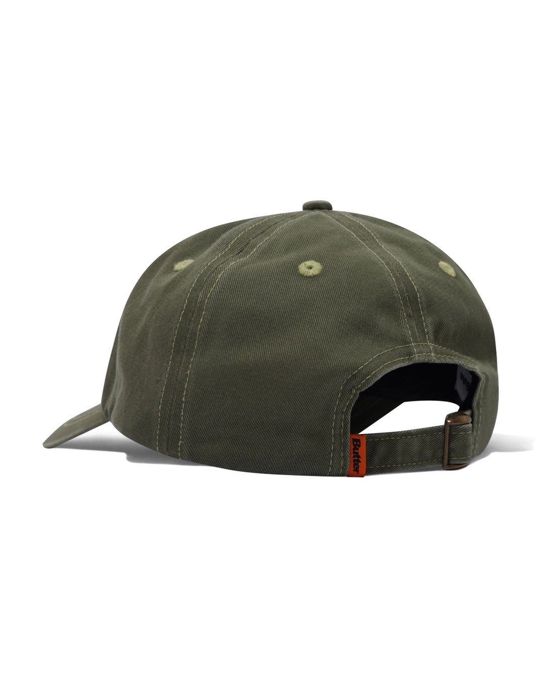Rounded Logo 6 Panel Cap - Washed Army - Butter Goods