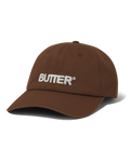 Rounded Logo 6 Panel Cap - Washed Brown - Butter Goods