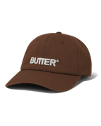 Rounded Logo 6 Panel Cap - Washed Brown - Butter Goods