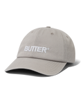 Rounded Logo 6 Panel Cap - Washed Light Grey - Butter Goods