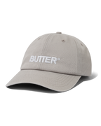 Rounded Logo 6 Panel Cap - Washed Light Grey - Butter Goods