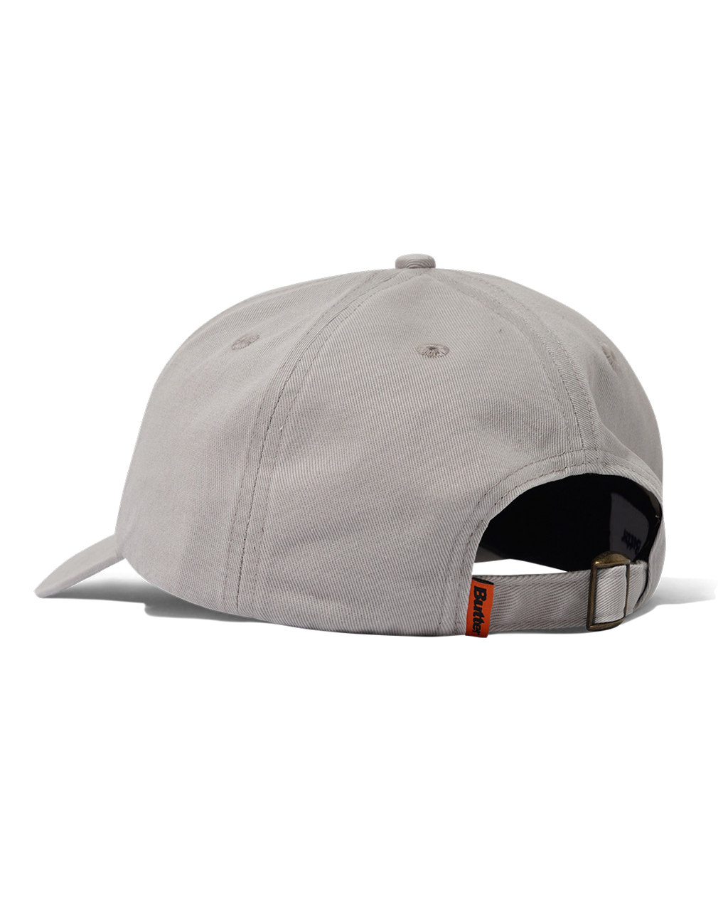 Rounded Logo 6 Panel Cap - Washed Light Grey - Butter Goods