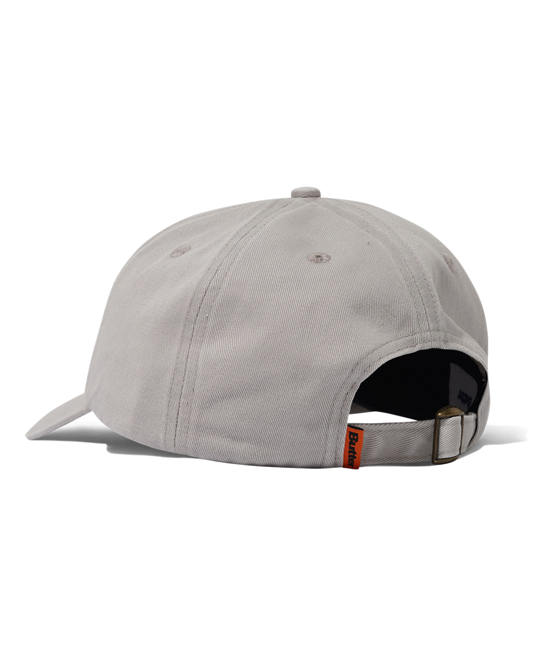 Rounded Logo 6 Panel Cap - Washed Light Grey - Butter Goods