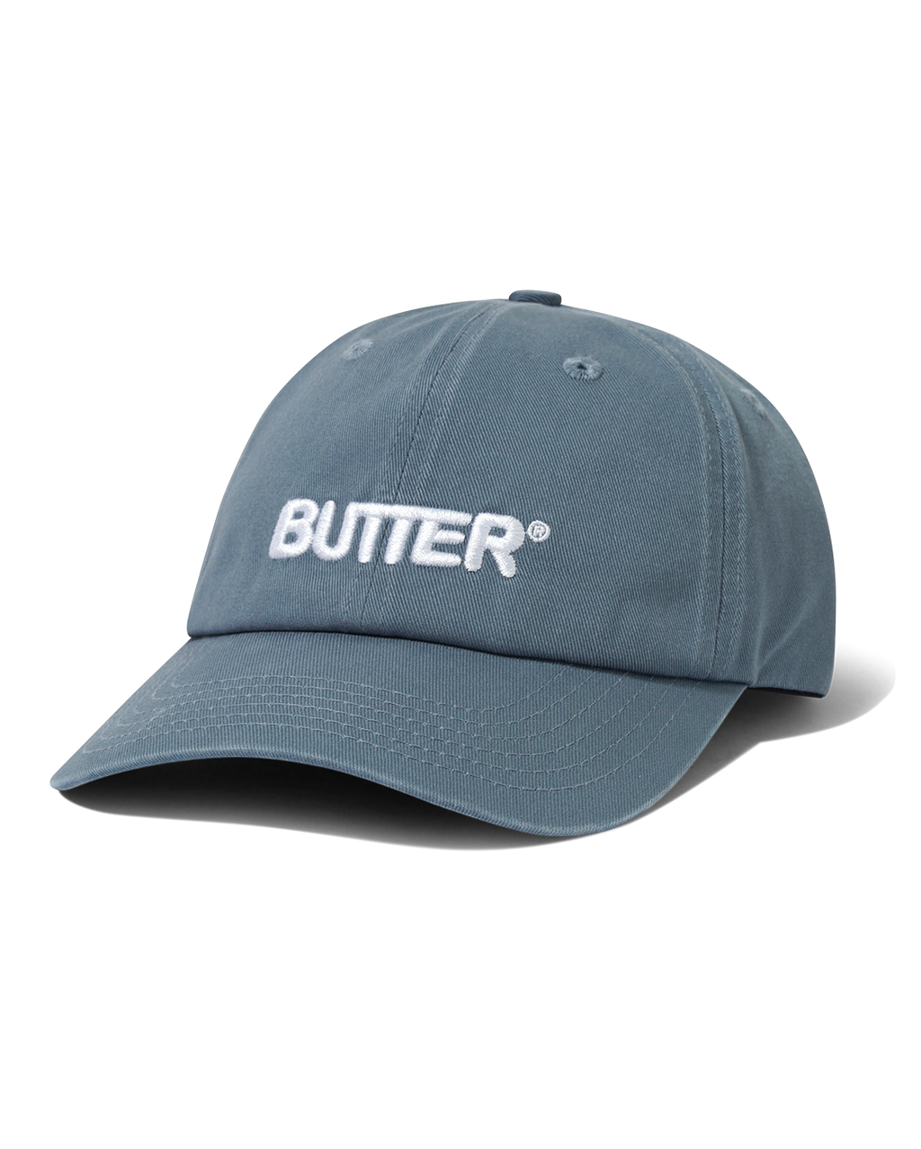 Rounded Logo 6 Panel Cap - Washed Ocean - Butter Goods
