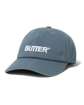 Rounded Logo 6 Panel Cap - Washed Ocean - Butter Goods