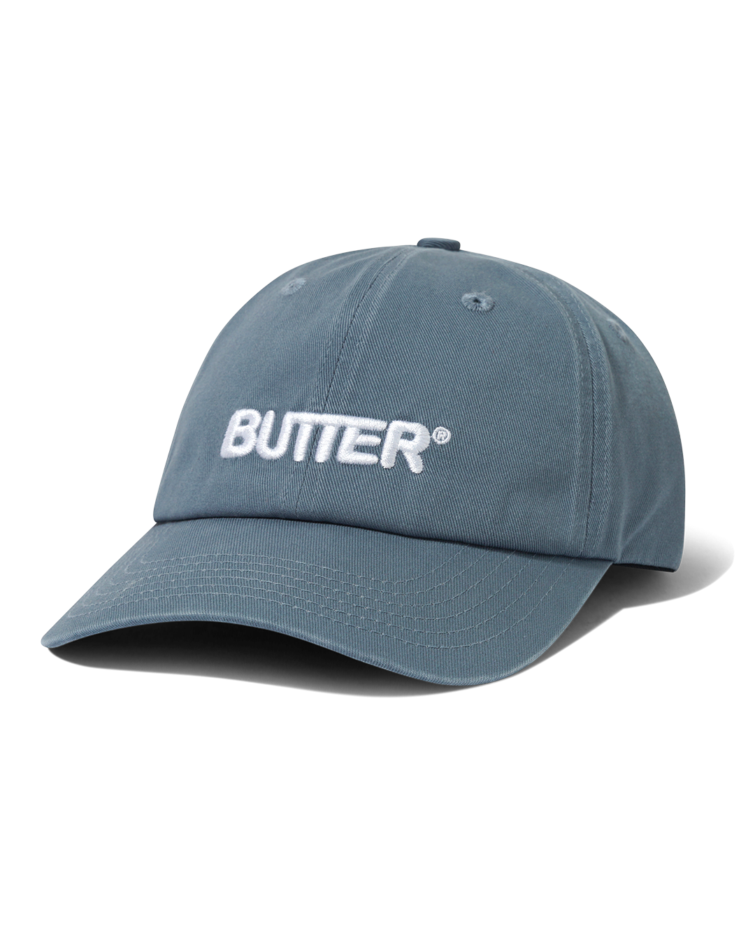Rounded Logo 6 Panel Cap - Washed Ocean - Butter Goods
