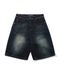 Serif Baggy Denim Shorts - Worn Dark Indigo - Butter Goods