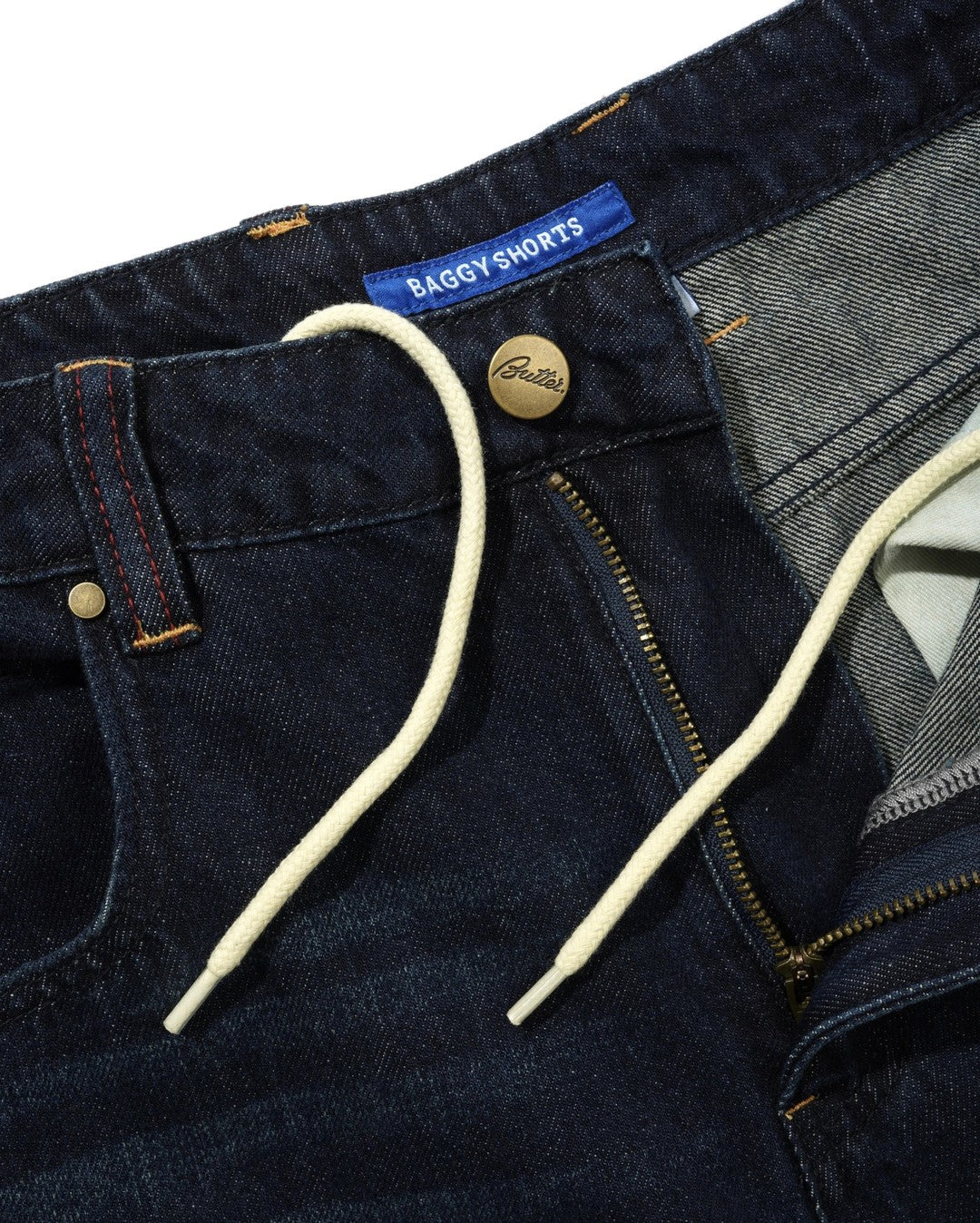Serif Baggy Denim Shorts - Worn Dark Indigo - Butter Goods