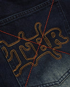 Serif Baggy Denim Shorts - Worn Dark Indigo - Butter Goods
