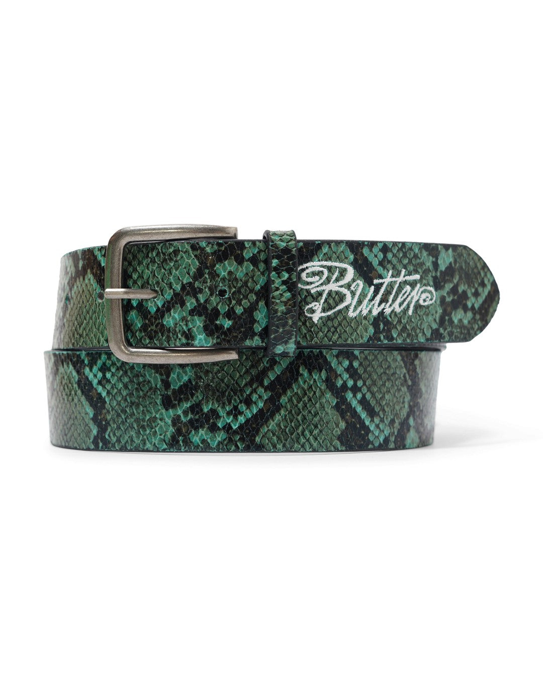 Snake Skin Belt - Green - Butter Goods