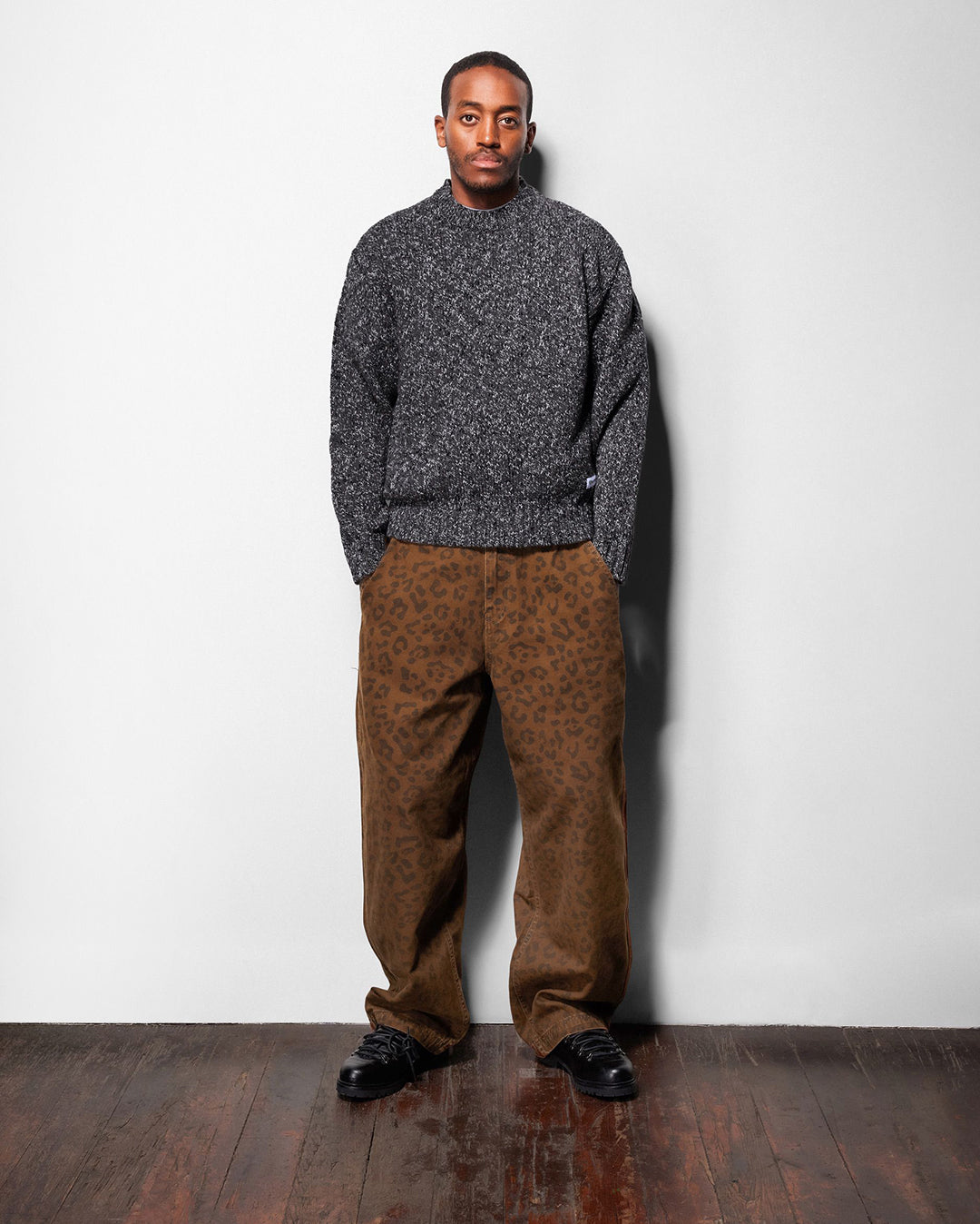 Speckle Knit Sweater - Charcoal - Butter Goods