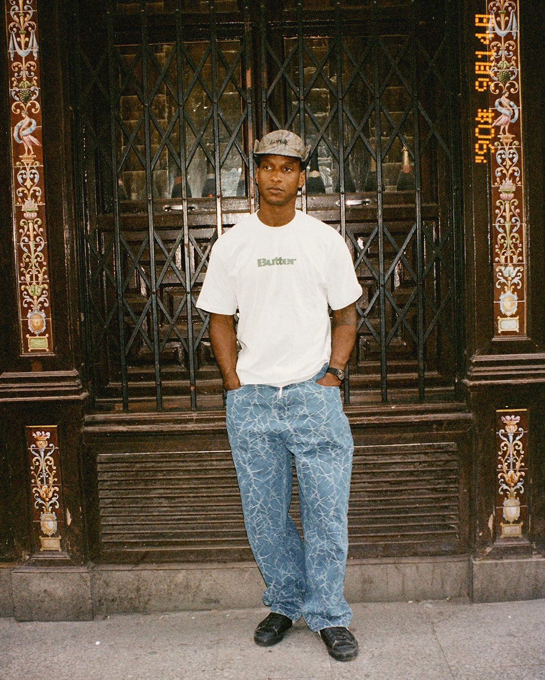 Stencil Logo Tee - Ash - Butter Goods