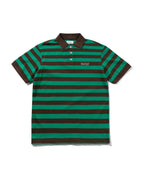 Striped Polo Shirt - Green / Brown - Butter Goods