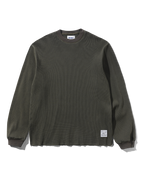 Waffle Long Sleeve Top - Washed Dark Grey - Butter Goods