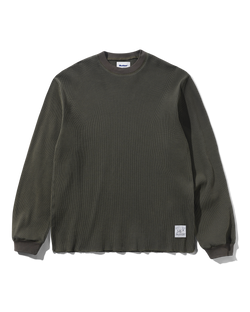 Waffle Long Sleeve Top - Washed Dark Grey - Butter Goods