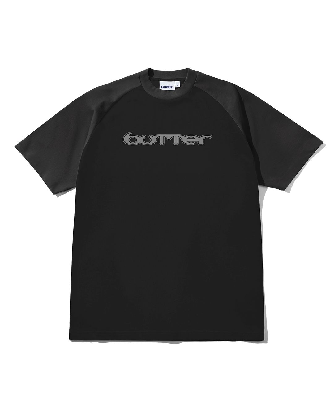 Witness Raglan Tee - Black / Dark Grey - Butter Goods