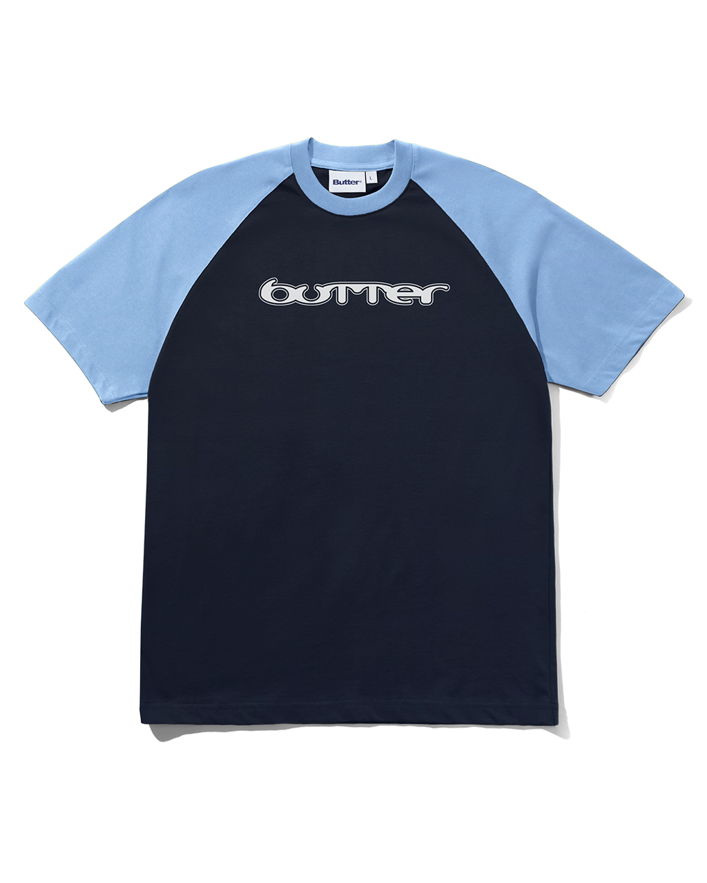Witness Raglan Tee - Sky / Navy - Butter Goods