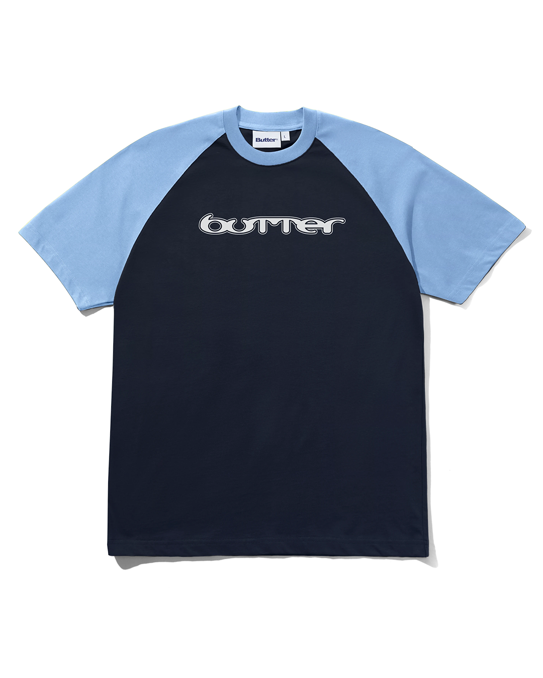 Witness Raglan Tee - Sky / Navy - Butter Goods
