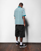 Witness Stripe Polo - Navy / Blue - Butter Goods