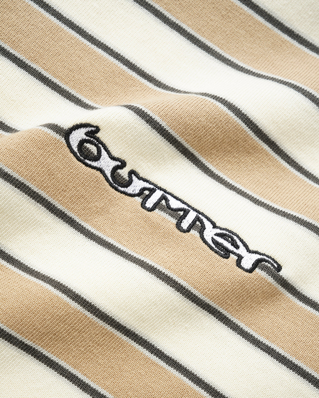 Witness Stripe Polo - Tan / Ivory - Butter Goods