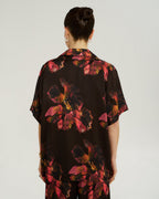 Button Up SS Shirt - Chocolat Petals - Summi Summi