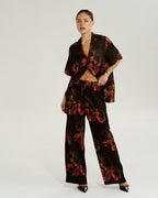 Button Up SS Shirt - Chocolat Petals - Summi Summi