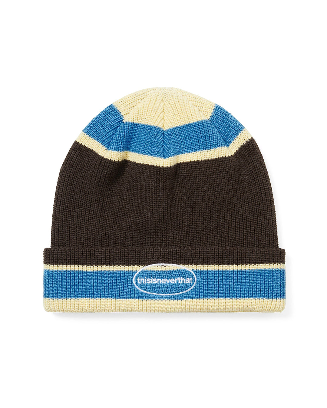 C-Logo Multi Striped Beanie - Brown - thisisneverthat