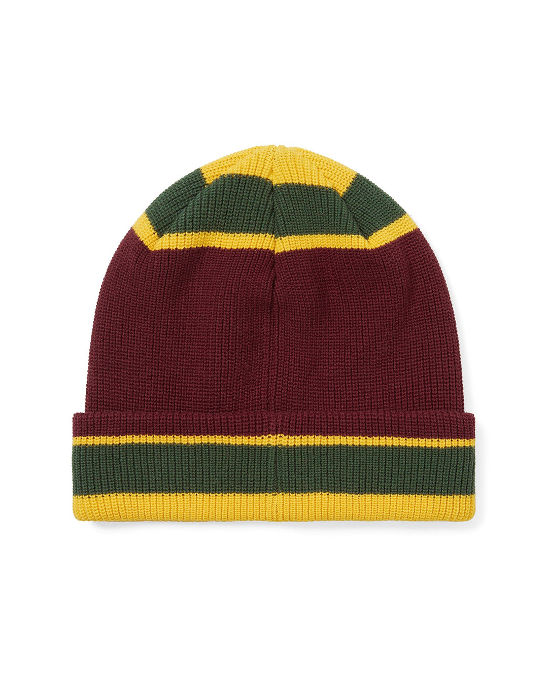 C-Logo Multi Striped Beanie - Burgundy - thisisneverthat