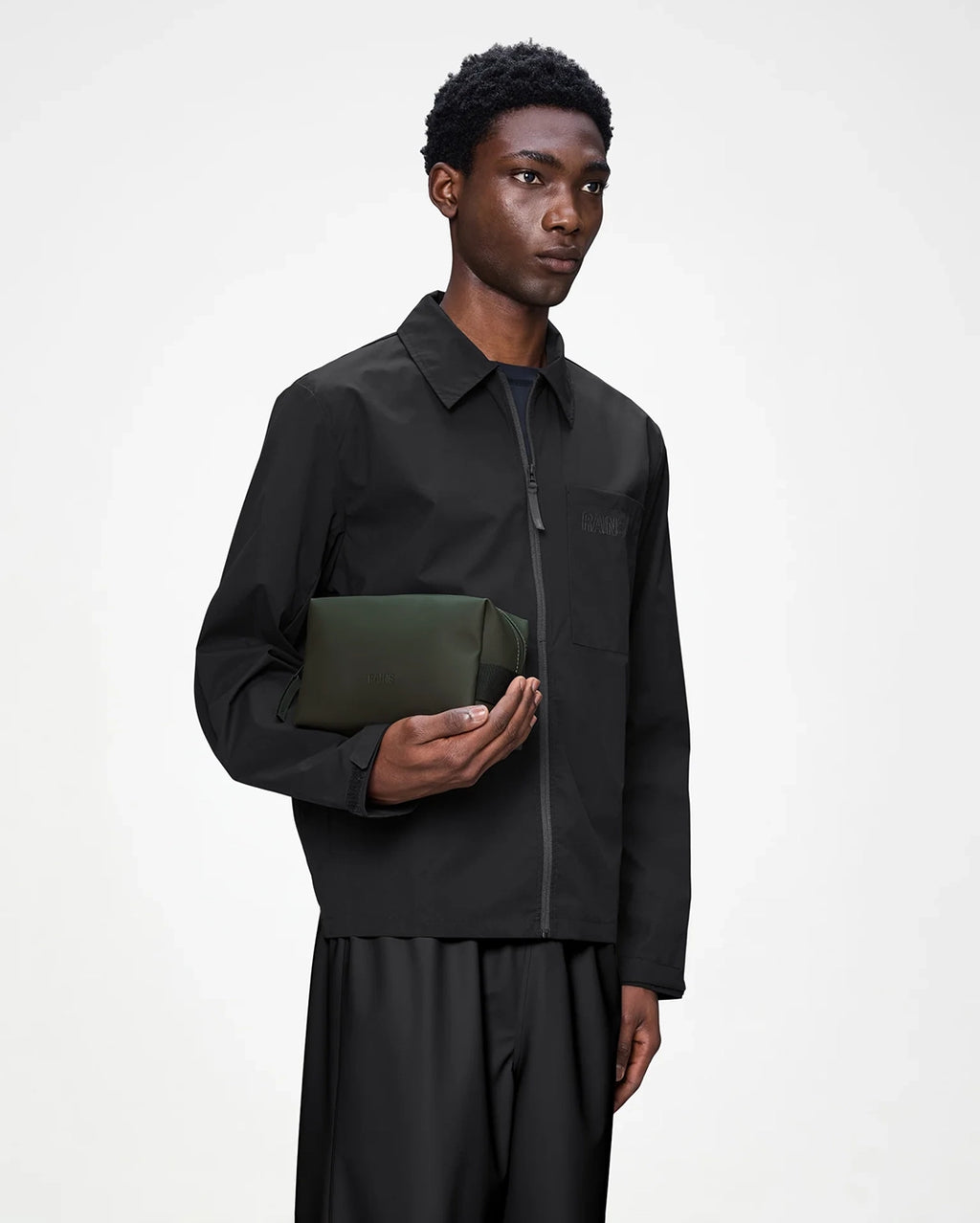 Wash Bag Small W3 - Green by Rains - view 2