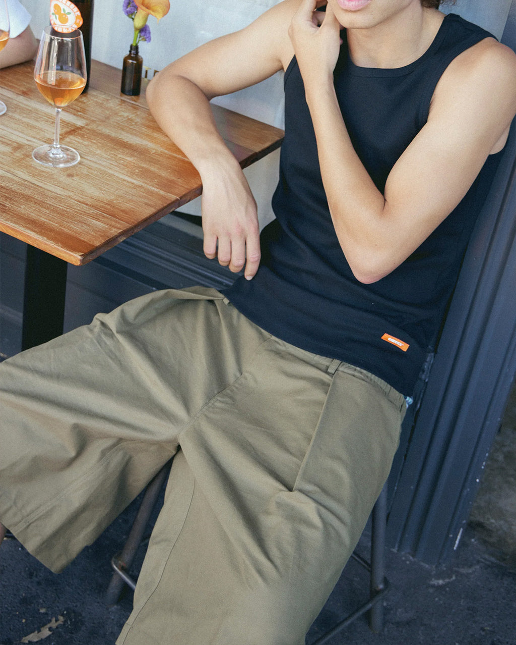 Hakama Shorts - Olive by Checks Downtown - view 4