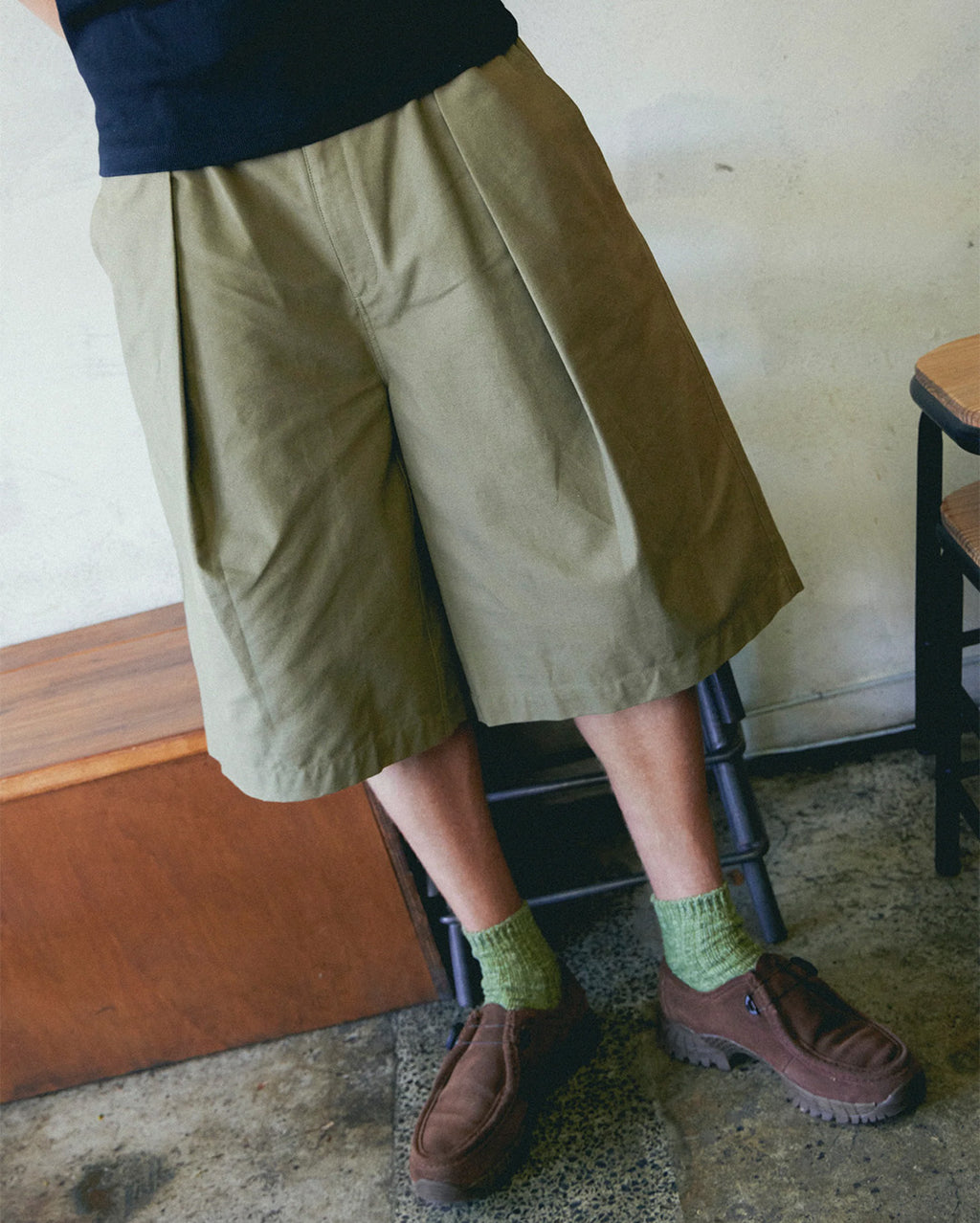 Hakama Shorts - Olive by Checks Downtown - view 3