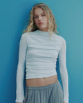 Calista Mesh LS Top - Glacier - Nude Lucy