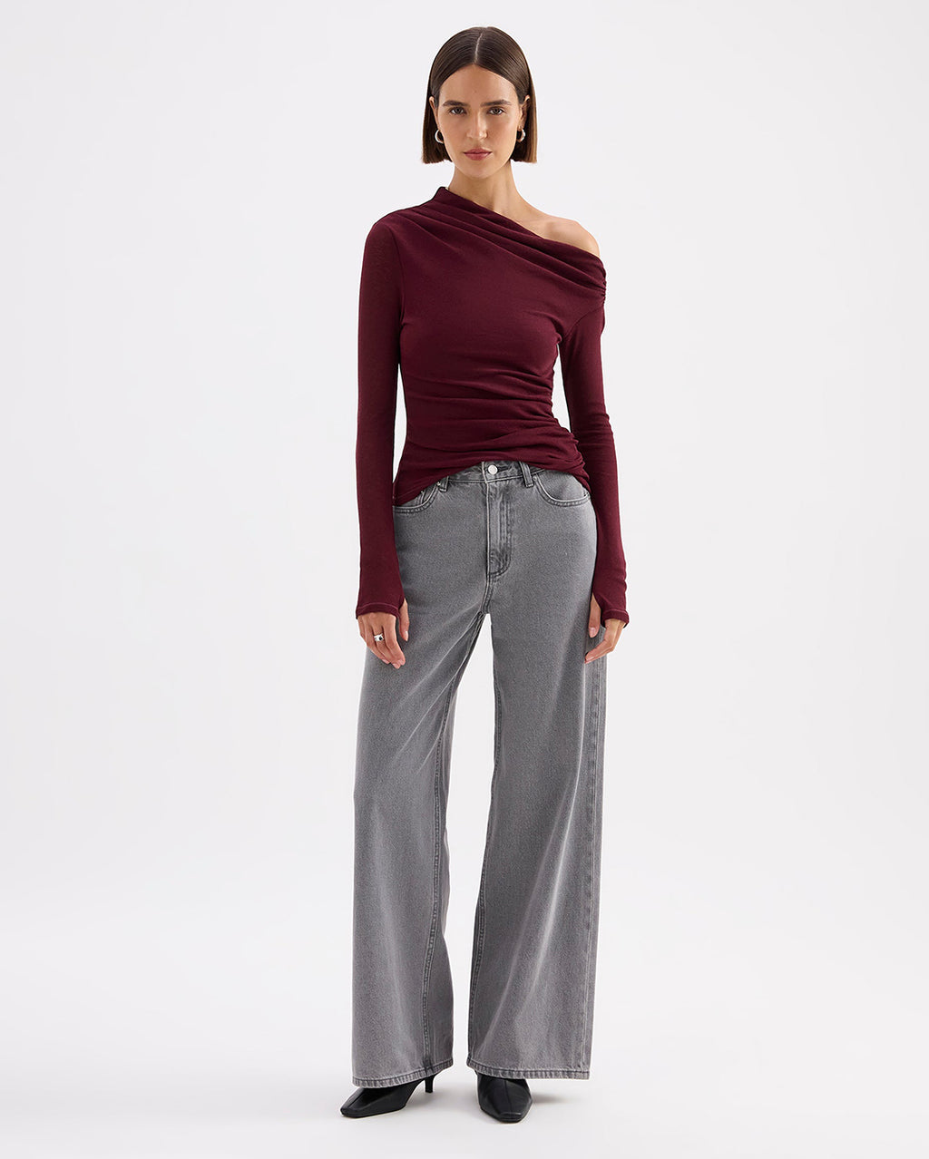 Calvi Boyfriend Jean - Steel - Nude Lucy