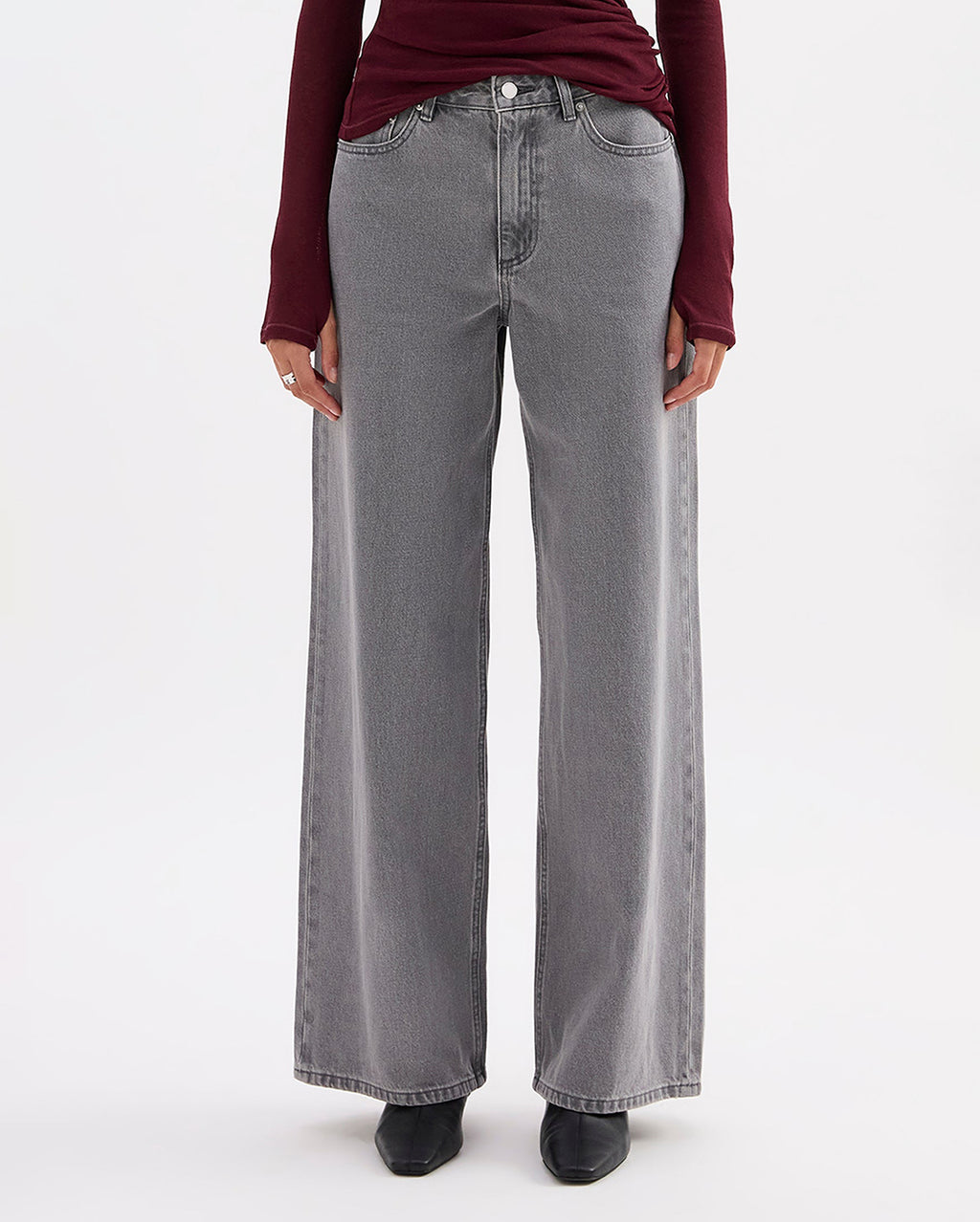 Calvi Boyfriend Jean - Steel - Nude Lucy