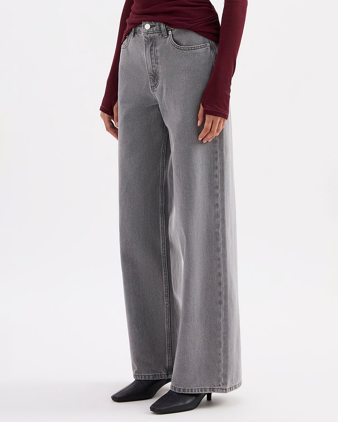 Calvi Boyfriend Jean - Steel - Nude Lucy