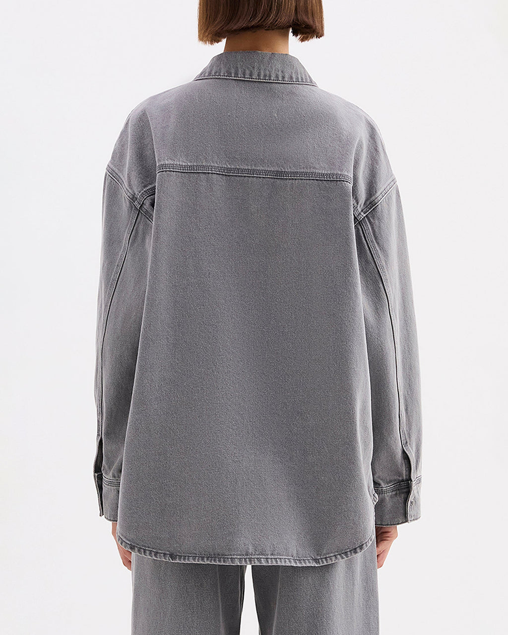 Calvi Denim Shacket - Steel - Nude Lucy